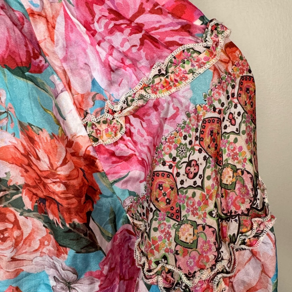 Johnny Was 100% Silk Floral Blouse - SKU 1123 - Picture 7 of 9